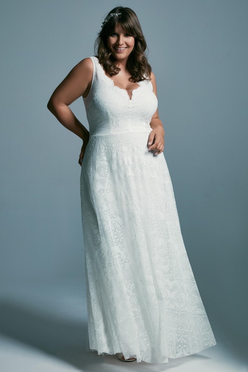 Suknia ślubna plus size glamour